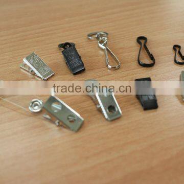 Stamping Steel Metal Badge Clip, Lanyard Swivel Hook, Fashion High Quality Metal Badge ID Bulldog Clip Silver Alligator Clip photo-3