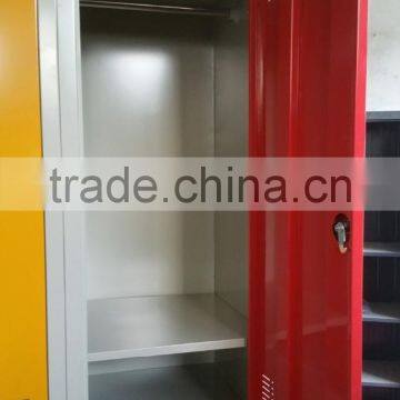 Singe Side Two- Door Metal Locker With One Shelf in Red photo-3