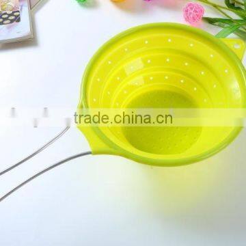Folding Food Silicone Strainer,Silicone Kitchenware,Kitchen Tools