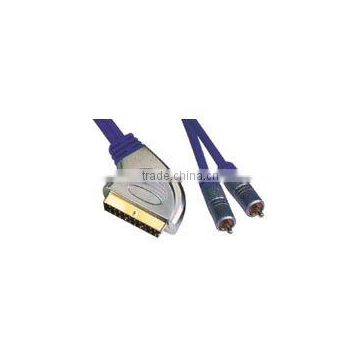 Nickel Plated Scart cable