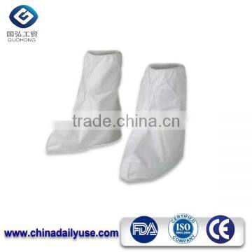 Disposable transparent PE boot cover with elastic/waterproof rain boot cover/plastic long foot cover