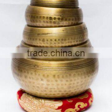 High Quality Handmade in Nepal curved Hammered Tibetan Meditation Singing Bowl