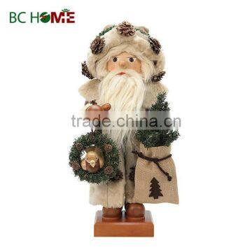 exquisitely crafted santa claus wooden Nutcracker white clothes