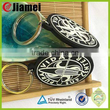 Factory made two side cheap custom 3d pvc logo keychain