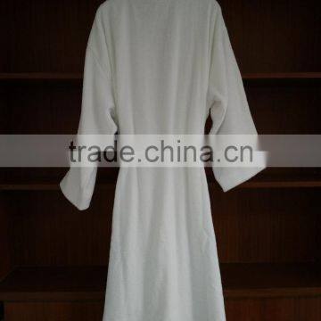 Factory Pice Custom Logo Unisex 100% Cotton Terry Hotel Bathrobe Wholesale photo-3
