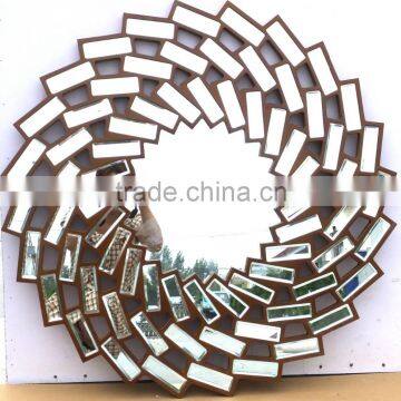 2015 handmade decorative gold glass wall mirror From QINGDAO EVER BETTER