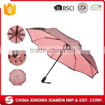 New Design Promotion Lace Automatic Umbrella For Lady