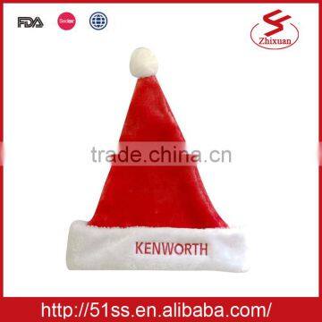 2015 Wholesale santa cap embroidered christmas hats