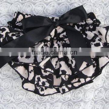 Baby Ruffle Bloomers Layers Baby Diaper Cover Newborn Flower Shorts With Skirts Toddler Cute Summer Satin photo-4