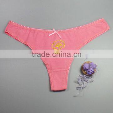 Sexy Hot Teen Girls Underwear Flower Embroidery Panties Women's Thongs photo-5