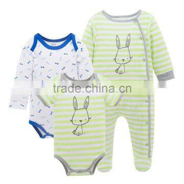 2017 New Arrive Baby Wear 100% Cotton Rabbit Design Baby Rompers For Summer+Winter