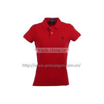 WOMEN POLO T SHIRT, SHORT SLEEVE , 100% POLYESTER