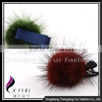 CX-E-22 Fur Ribbon Butterfly Elastic Kids Hair Accessories photo-3