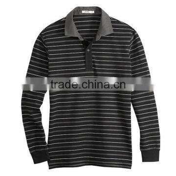 Office Formal Wear Yarn Dyed Stripe Polo t Shirt,polo Shirt Long Sleeve photo-5
