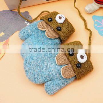 TC13010 Hot Sales Warm Winter String Baby Mitten New Fashion Fancy Animal Cartoon Knitted Baby Fingerless Gloves Wholesale photo-5