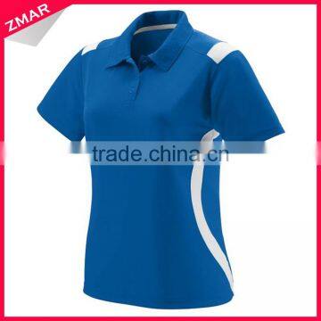 100% Polyester Antibacterial Fabric Wholesale Women Dry Fit Custom Polo Shirt