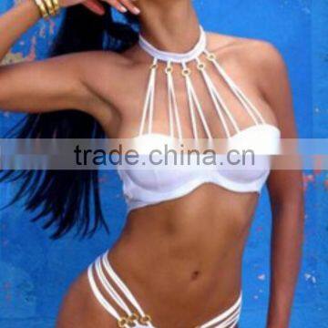 M890 Dingyang Fashion Sexy Halter Multiple-rope Bandage Bikini Swimwear