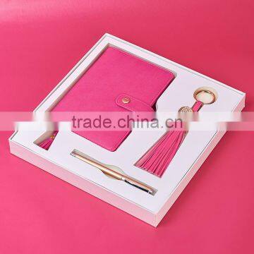 High Quality pu Cover Planner With Metal Buckle Custom Loose Leaf Binding Notebook With Tassels Gold Foil Logo photo-2