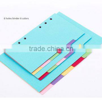 25K/36K/48K card paper planner 6 holes index page for planner