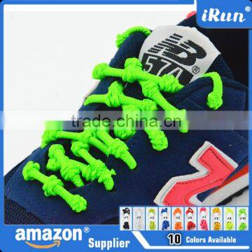 MOQ:100 pairs!!!~New Arrival Elastic Laces with Knots~No-Tie Lace~Running/Jogging/Triathlon/Sports Hot sale Shoelaces~10 Colors