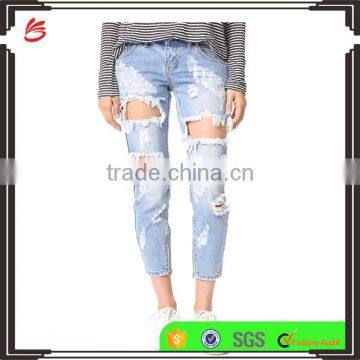 2017 Customized New style women jeans cheap skinny jeans for women