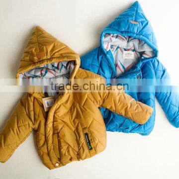 Thick warm baby zipper hoody children winter down feather jacket