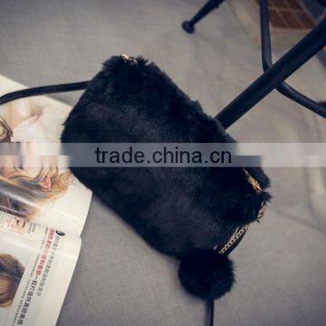 Fashion Warm Winter Handbags /Newest Simple Fake Fur Ladies Shopping Bag/Faux Fur Women Bag