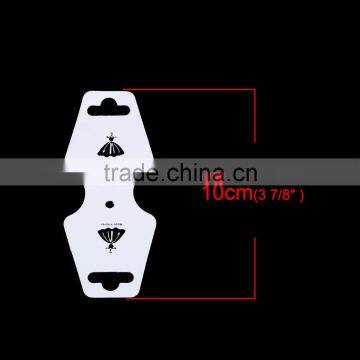 Paper Jewelry Display Card Bottle White Skirt Pattern 10cm(3 7/8") x 4cm(1 5/8"), 1 Piece photo-2