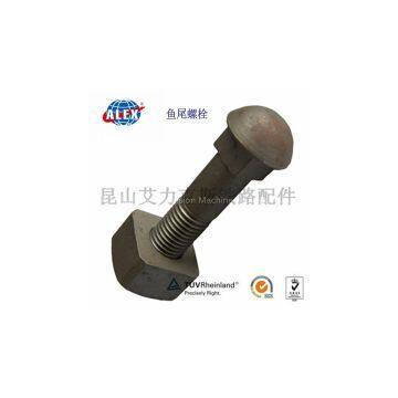 Railway Oval Bolt For Rail System, Customized Design Railway Oval Bolt , Fastening Railway Oval Bolt