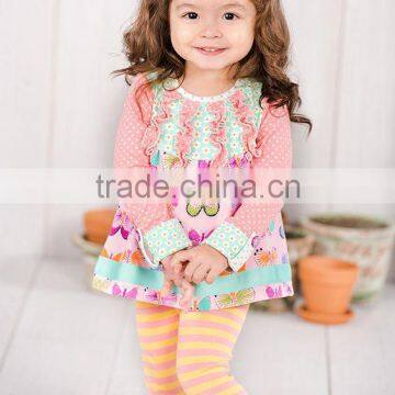 Best Price Floral Printed Cotton Children's Boutique Clothing