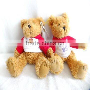 Custom soft teddy bears with flexible joint arms and legs
