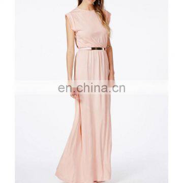 CHEFON T-shirt peach maxi dress