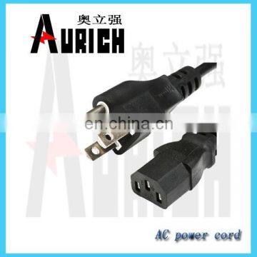 USA 1.5 sq mm 10a 220v CUL UL ac power cord UL Home PVC Power Cables 125V power cord extension cord