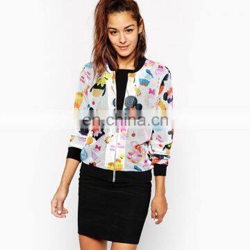New Arrival Funny Printing Women Bomber Jacket Wholesale photo-2