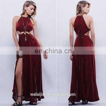 High quality sleeveless rayon design maxi dress for night, brand maxi dress