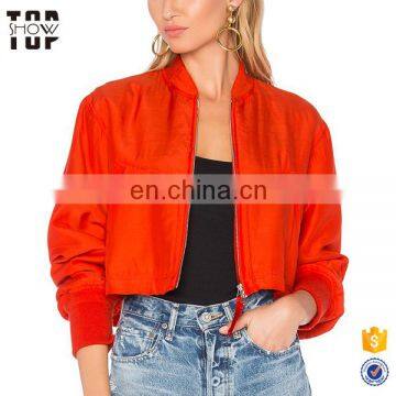 Promotion product jackets women's store plain women jackets casual bomber jacket women