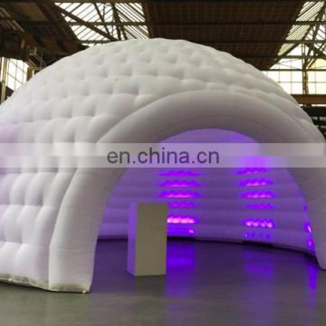 2017 Customized LED light inflatable dome party tent, igloo party tent with led light, Custom made dome tent