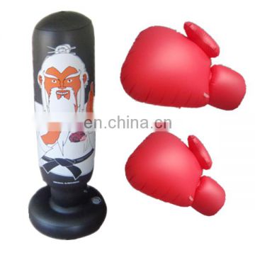 inflatable punching bag with boxing gloves