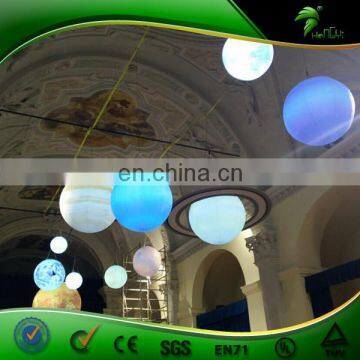 Fcatory Price Inflatable Planets LED Balloon / Hanging Light Inflatable Earth