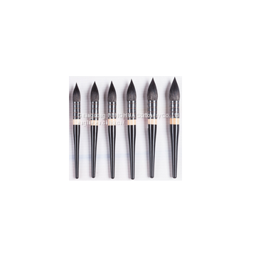 9PC/Set Squirrel Hair Wooden Handle Watercolor Paint Art Brush photo-2