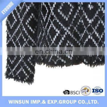 Open-front Custom Women Cardigan Black Plaid Long Sleeve V-neck Sweater photo-6