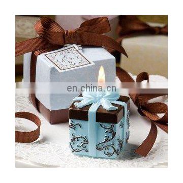 Brown And Blue Gift Box Collection Candle Favor