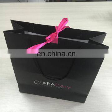 Custom printed fancy paper gift bags no minium shopping bags