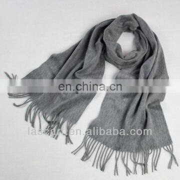 warm and soft solid color grey wool scarf