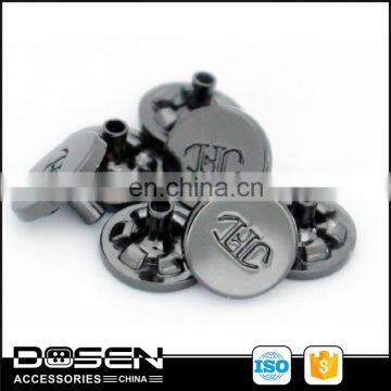 Shiny Custom Carved Logo Gunmetal Color Small Metal Snap Press Button Snaps Button for Jacket Shirt Pocket Shoes Leather Garment