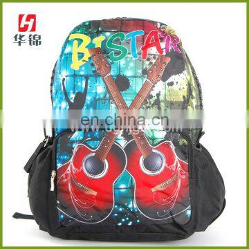 Custom printing full capcaity Polyester Backpack