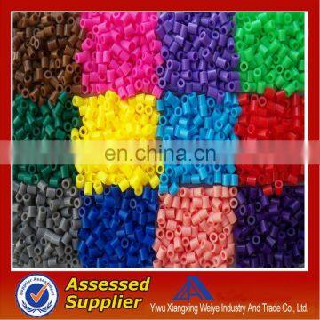 2014 new product diy educational toys round hama perler plastic beads 3mm 5 mm