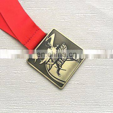 Popular custom made old color Running metal trophies and medals china
