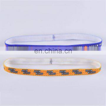 Newest Style Multi Colors Printing Sports Headbands Custom Skinny Elastic Hairbands