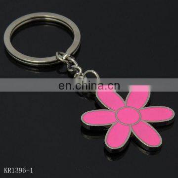 Metal enameled flower keychain most popular for Girls